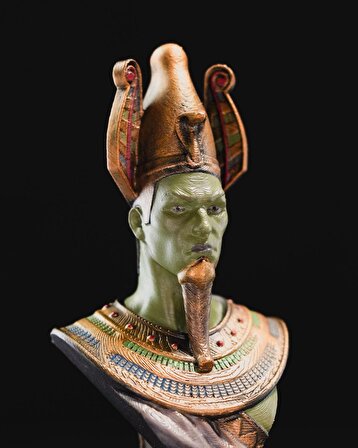 Antik Mısır Tanrısı Osiris Büst-Figür-Biblo 15 CM (Orta Boy)