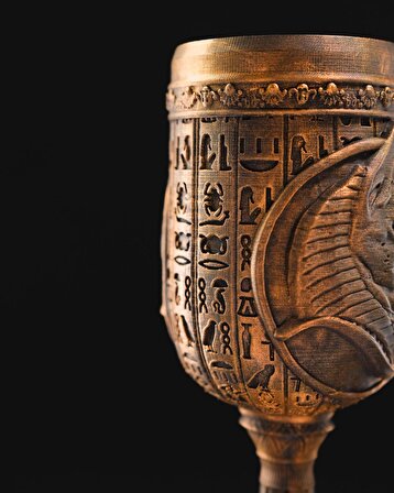 Antik Mısır Firavun'un Kadehi - Bardak Tutucu-Dekoratif Obje-20 CM