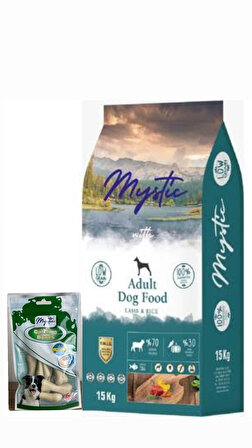 Mystic Az Tahıllı Yetişkin Köpek Maması Kuzulu 15 kg + Mystic Calcium Bones Kemik 144 gr Hediyeli 