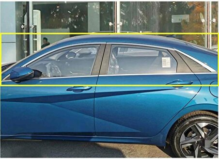 Hyundai Elantra Cam Çıtası Çerçevesi 12 parça Kromu Nikelajı 2021 sonrası
