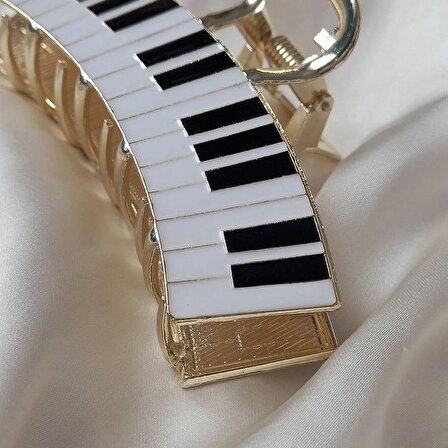 Herşey Nota Piyano Kadın Büyük Dişli Mandal Toka 