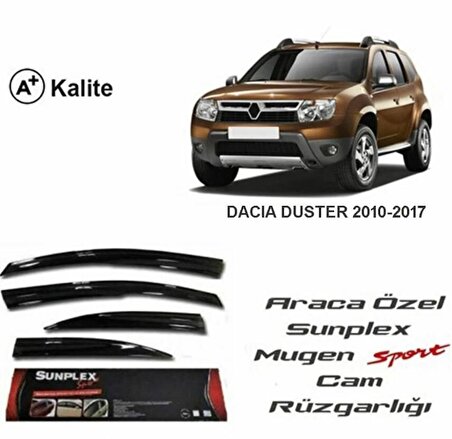 Dacia Duster Mugen Cam Rüzgarlığı 2010-2017 arası 4'lü Sunplex