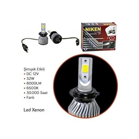 H10 Led Xenon Far Ampulü Eco Niken 8000 Lmn