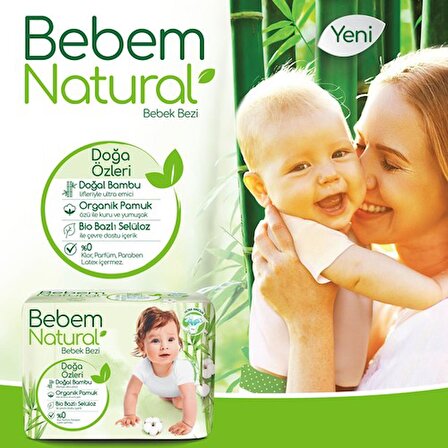 Bebem Natural 4 Numara Maxi 180'li Bel Bantlı Bez