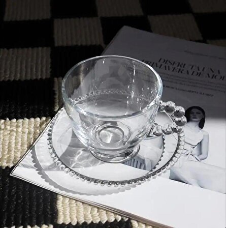 Rossel Premium Pearly 6 'lı Cam Çay Fincanı