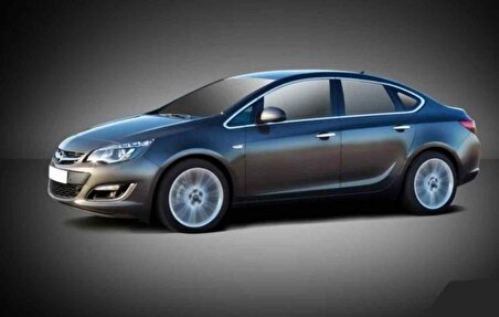 Opel Astra J Sedan Cam Çıtası Çerçevesi Kromu Nikelajı Komple  2012-2020 arası