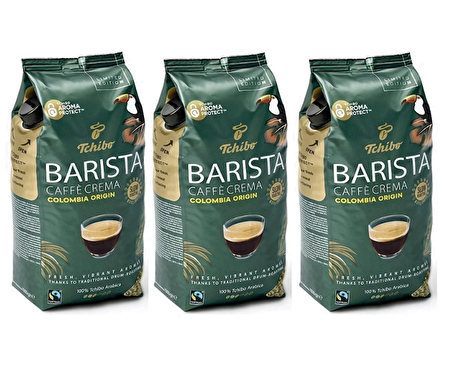 Tchibo Barista Caffe Crema Colombia Origin Çekirdek Kahve 3 Adet 1kg