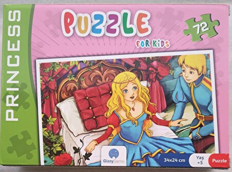 Gizzy Game Puzzle For Kids - Princess Prenses 72 Parça( +5 yaş)
