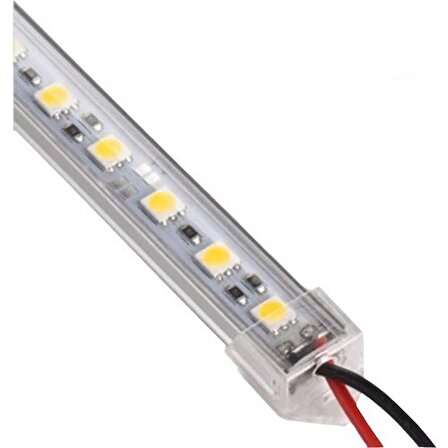 Burul 1 Metre Beyaz ışık Alüminyum Kasa Şerit LED Işık Aydınlatma 12 Volt