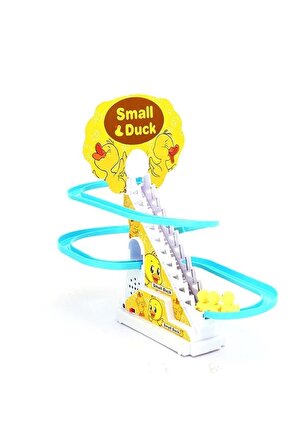 Dön Dolaş Ördek Oyunu Merdivenden Çıkıp Kaydıraktan Kayan Yavru Ördek Işıklı Müzikli 3 Ördekli