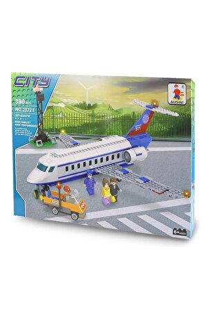 Ausini City Set Oyuncak Uçak Lego Yolcu Uça Lego 390 Parça