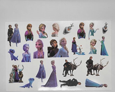 Elsa , Anna, Hans, Kristoff, Olaf, Frozen Geçici Dövme