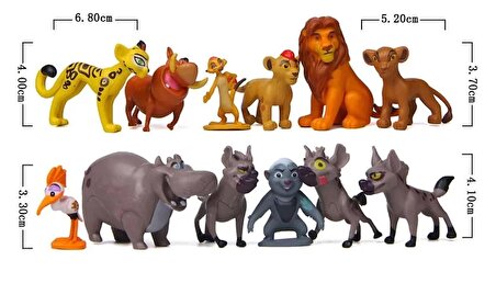 Kumik Aslan Koruyucular The Lion Guard 12 Parça Aslan Kral Mini Figür Oyuncak