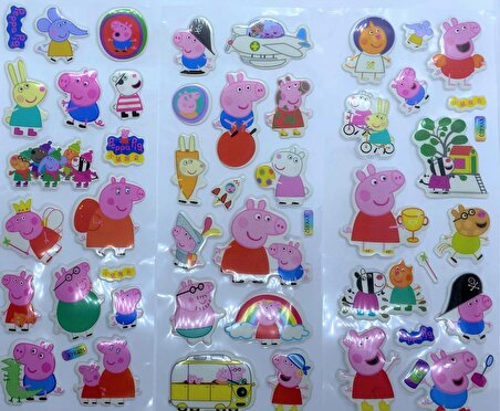 Peppa Pig Karakterleri 3 set sticker