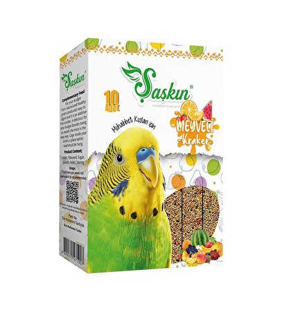 Pet Food Energy Şaşkın Muhabbet Kuşu Meyveli Kraker 10 X 6 Paket 60 Çubuk Kraker