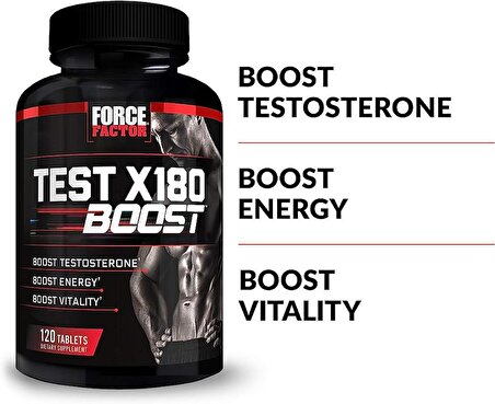 Force Factor, Test X180 Boost, male testosterone testo booster, 120 tablets