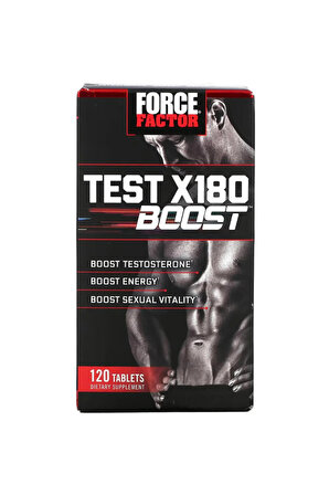 Force Factor, Test X180 Boost, male testosterone testo booster, 120 tablets