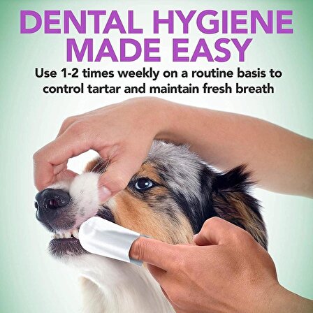 Vet's Best Köpekler İçin Diş Temizleme Parmak Pedi (50'li)