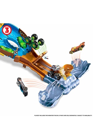 Hot Wheels Canavar Kamyonlar Yıkıcı Yarış Pisti Hgv12 Hot Wheels Monster Trucks Kamyon Yıkıcı Set