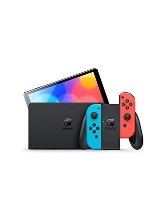 Nintendo Switch OLED Oyun Konsol Kırmızı - Mavi