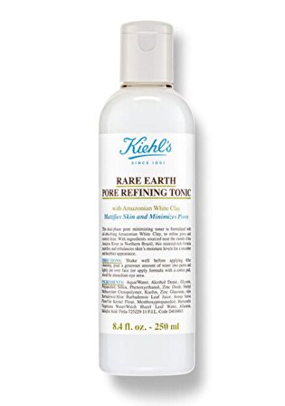 Kiehl's New York Rare Earth Pore Refining Tonic 250 ml - Beyaz Kil Içeren Gözenek Küçültücü Tonik