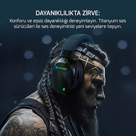 Gamepower Kai Titanium Siyah 7.1 Surround Hi-Fi Manyetik Pad RGB Gaming Kulaklık (2x Cooling Pad Hediyeli)