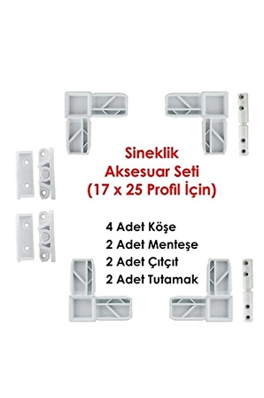 Beyaz Sineklik Aksesuar Set Kapı Pencere Sineklik Aksesuar Set Sineklik Tamirat