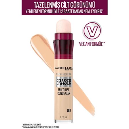 Maybelline New York Instant Anti Age Eraser Kapatıcı 00 Ivory + Mini Tattoo Liner Jel Göz Kalemli Set