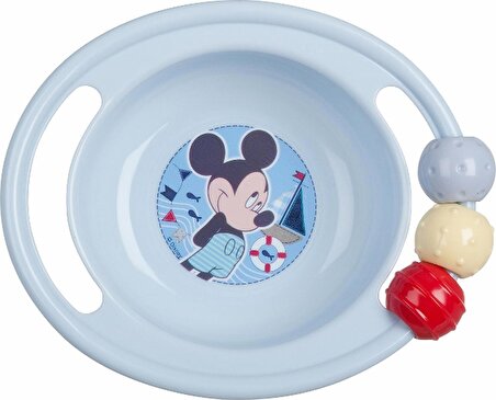 Kbobaby Disney Bebek Mickey ABC Kase Diş Kaşıyıcı Boncuklu