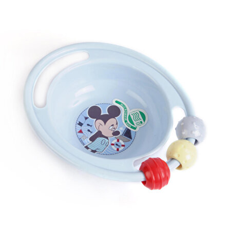 Kbobaby Disney Bebek Mickey ABC Kase Diş Kaşıyıcı Boncuklu