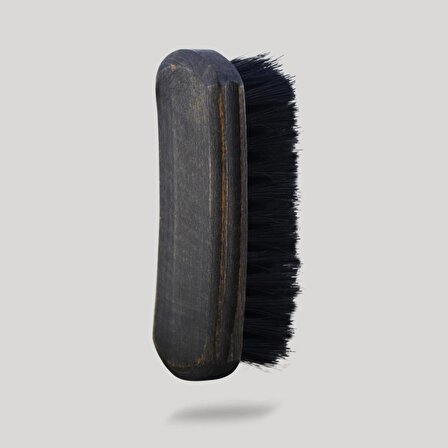 Nyn Ahşap Fırça Elbise Ayakkabı Fırçası 12 cm Uzunluğunda Siyah Eskitme Renk