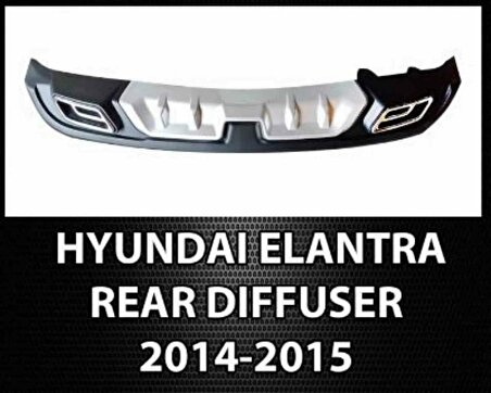 Hyundai Elantra çift eksoz görünümlü difüzör gri 2014-2016 arası modeller