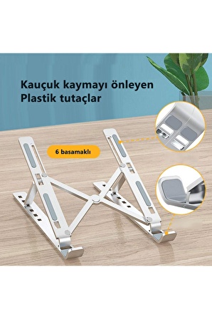 Bf-as50 Alüminyum Portatif Laptop, Macbook, Tablet Standı 6 Kademeli