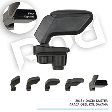 Dacia Duster Araca Özel Kol Dayama Kolçak Siyah 2018+ sonrası modellere uyumlu