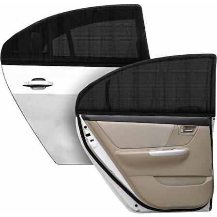 Ankaflex 2 Adet Araba Oto Arka Yan Cam Için Güneşlik Perde & Araç Kapı Perdesi