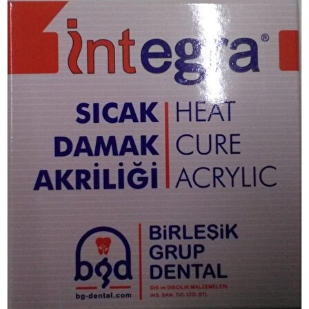 Ankaflex Integra Sıcak Damak Akriliği Diş Hekimliği Fakültesi Öğrencileri Için 80 gr Akrilik + 50 ml Likit