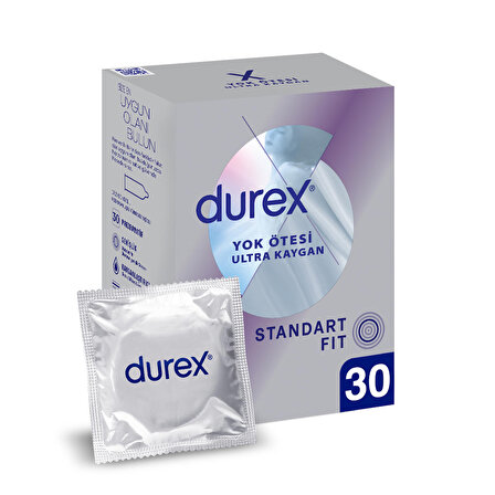 Durex Yok Ötesi Ultra Kaygan 30'lu Prezervatif 