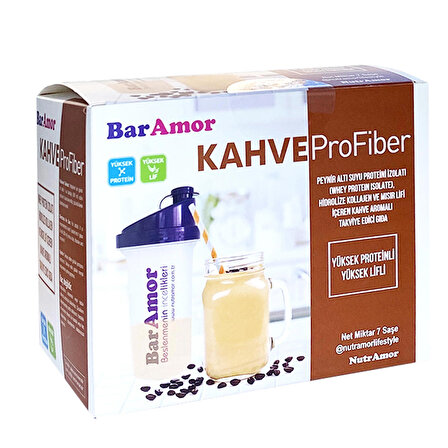 Kahve ProFiber – Peynir Altı Suyu Protein İzolatı (Whey Protein İzolatı),Hidrolize Kollajen ve Mısır Lifi İçeren Kahve Aromalı Takviye Edici Gıda (7 Günlük)