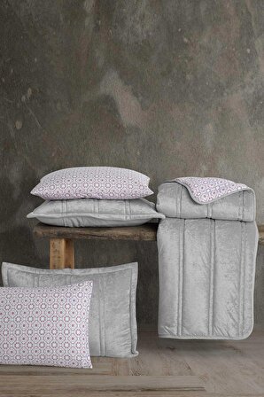 Fancy Comfort Set Modern Uyku Seti Çift Kişilik Gümüş