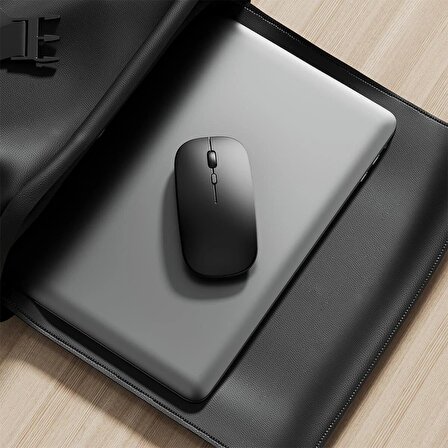 TechTic Sessiz Wireless Bluetooth Kablosuz Mouse Ergonomik Şarjlı 2.4Ghz Fare