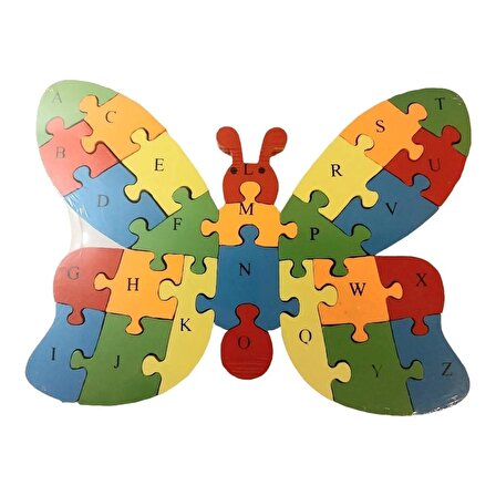 BAK GEL AL Harfleri ve sayıları öğreniyorum eğitici kelebek puzzle