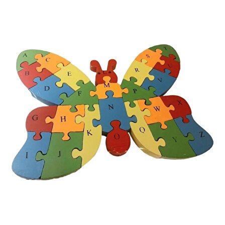 BAK GEL AL Harfleri ve sayıları öğreniyorum eğitici kelebek puzzle