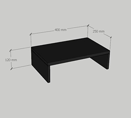 Emkawood Marry40 Siyah Monitör Yükseltici Laptop Standı