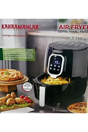 Air Fryer Fritöz Dijital Ayarlı XXL 5.2 l