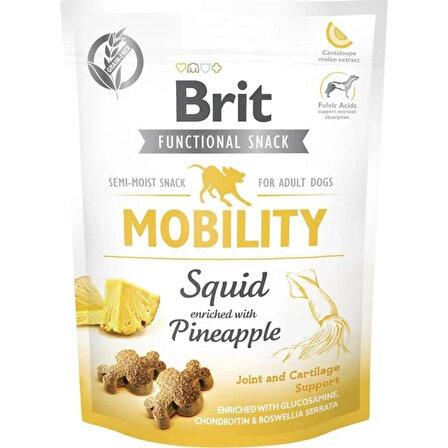 Brit Functional Snack Mobility Kalamar ve Ananaslı Köpek Ödül Maması 150 gr