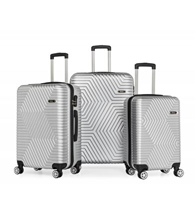 DZC KUZENLER AVM G&d Gedox Polo Suitcase Abs 3'lü Lüx Valiz Seyahat Seti 