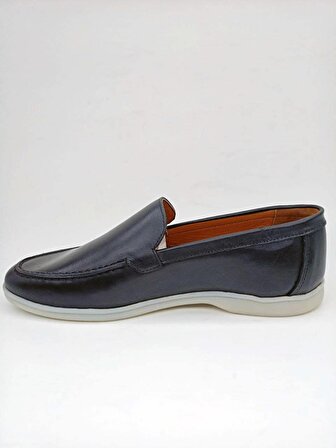 Hakiki Deri Siyah Casual Klasik Ayakkabı