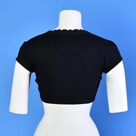 Moda1001 Kadın Büstiyer Bolero Bluz  - Siyah