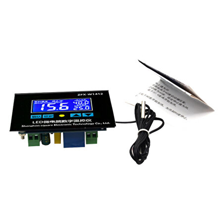 ZFX-W1412A 12Volt 16A LCD Pano Tip Termostat Kuluçka Makinalarına Uygun