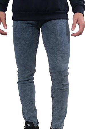 Erkek Randım Buz Mavi Kot Pantolon-602